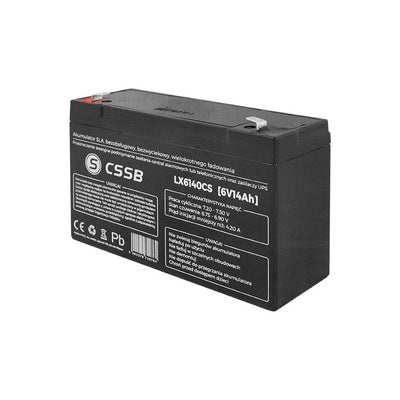 Batteria al gel ricaricabile LTC CSSB LX6140 6 V 14 Ah senza manutenzione