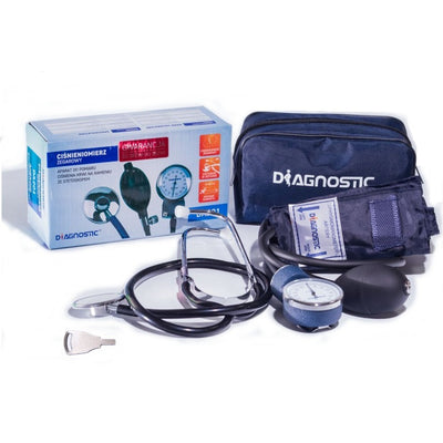 Sfigmomanometro Aneroide Analogico + Stetoscopio + Kit Auto DIAGNOSTICO DA201