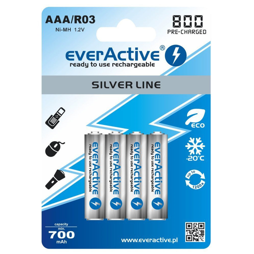 4x Everactive R03 / AAA 800MAH Batterien Hohe Qualität