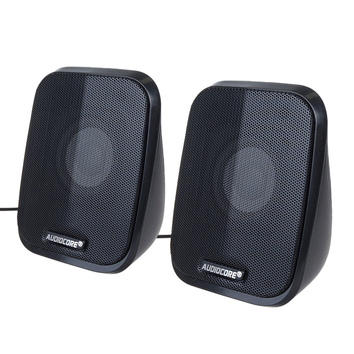 Altavoces para portátiles y computadoras de escritorio Miniconector USB de 6 W Negro Audiocore AC835 LED