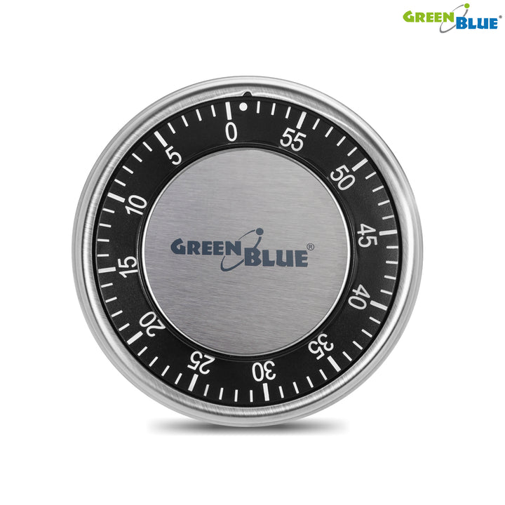 GreenBlue GB152 Mechanical Kitchen Timer with Magnet, Manual Operation,