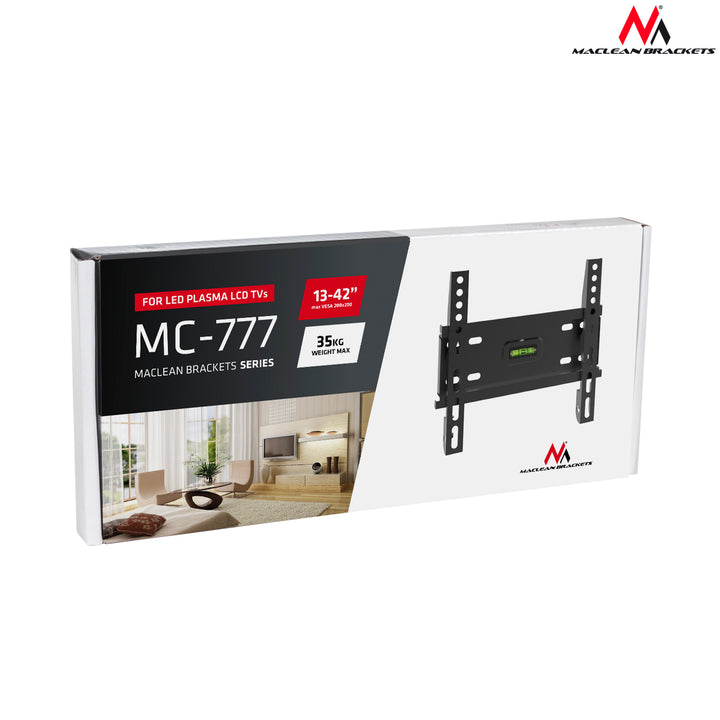 Soporte universal para soporte de televisión montado en la pared MacLean MC - 777 13 '- 42 "35 kg de metal sólido VESA montaje simple