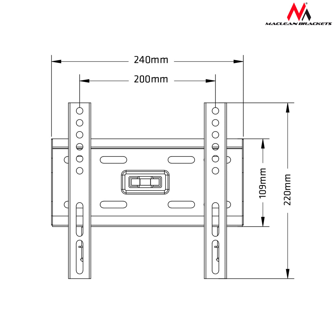 Soporte universal para soporte de televisión montado en la pared MacLean MC - 777 13 '- 42 "35 kg de metal sólido VESA montaje simple