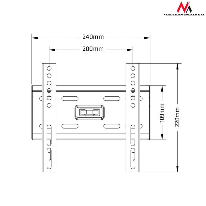 Soporte universal para soporte de televisión montado en la pared MacLean MC - 777 13 '- 42 "35 kg de metal sólido VESA montaje simple