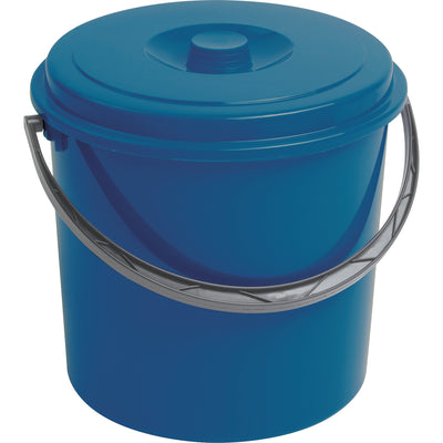 Cubo azul 12 L volumen con tapa y asa Curver 03207