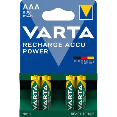 4x batterijdop Varta Ready2use R03 AAA 800mAh NiMH