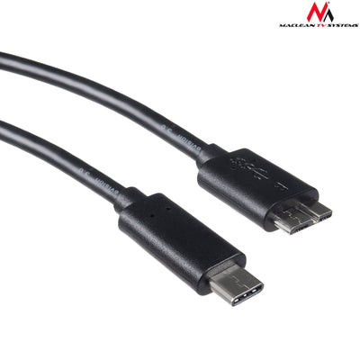 Maclean MCTV-845-USB Type C Cable USB 3.0 Micro B Male Phone Charging Fast Data Transfer 1m