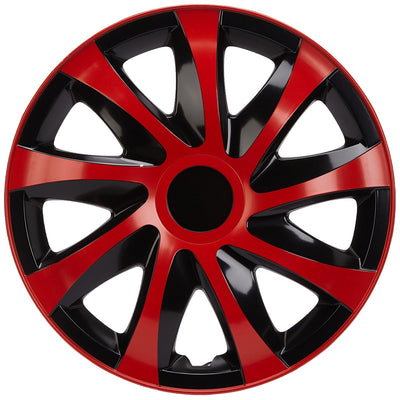 NRM Universal Wheel Trims Covers15" 4 PZ Rosso-Nero Premium