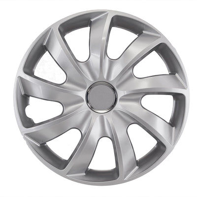 Hubcaps zilver 15 inch Stig NRM 4x wiel covers OPEL FORD CITROEN AUDI VW