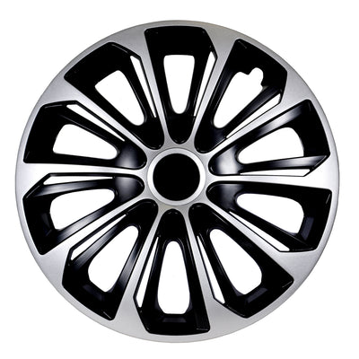 La rueda cubre 16 " NRM STRONG DUOCOLOR negro-plata 4 piezas