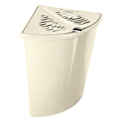 BranQ - Corners Lavanderia Basket 45L | Zebra beige | cestino per lavanderia ad angolo | plastica