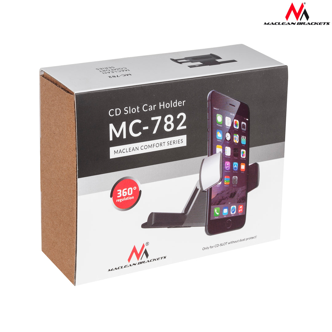 Support de téléphone de Maclean Comfort Series MC-782 CD - aluminium + ABS