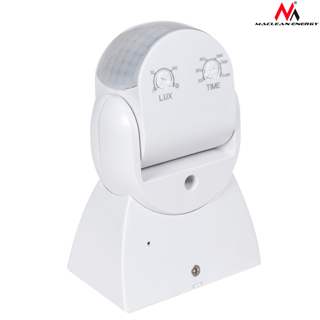 Infrarood Motion Detector PIR Modern Bereik 12m Kleur Wit IP65 Maclean Energy MCE201W