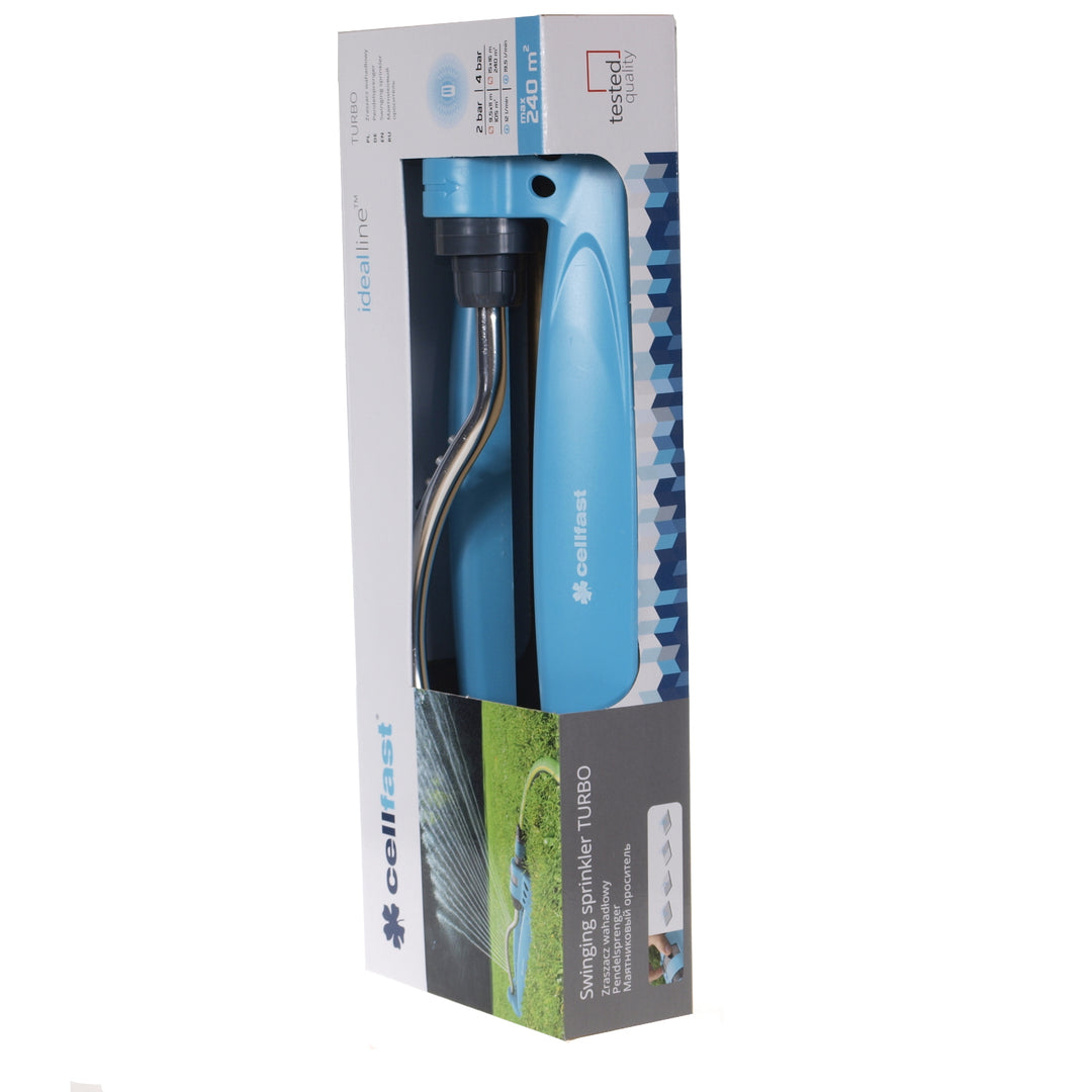 Der Cellfast Turbo Full-Surface-Sprayer ist sehr bequem im Garten