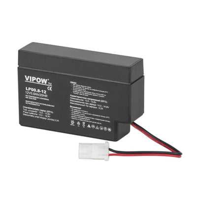 Gel oplaadbare batterij AGM VIPOW 12 V 0.8 Ah