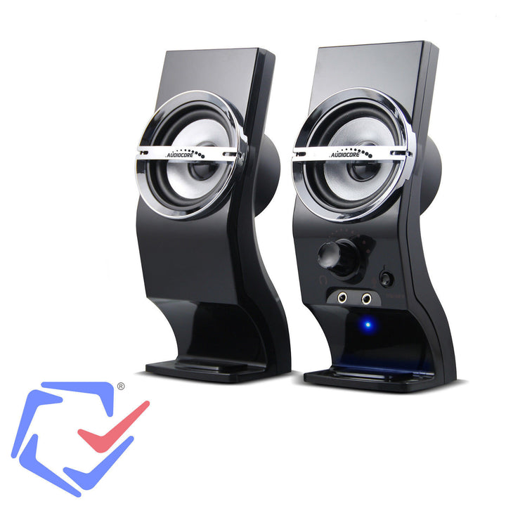 Altavoces estéreo para ordenador negros USB 6W Audiocore AC805