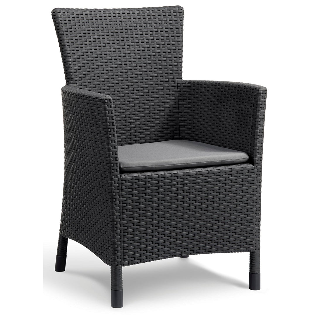 Curver Outdoor Rosario Balcony Graphite, Set of Garden Furniture: 2 Chairs + Table