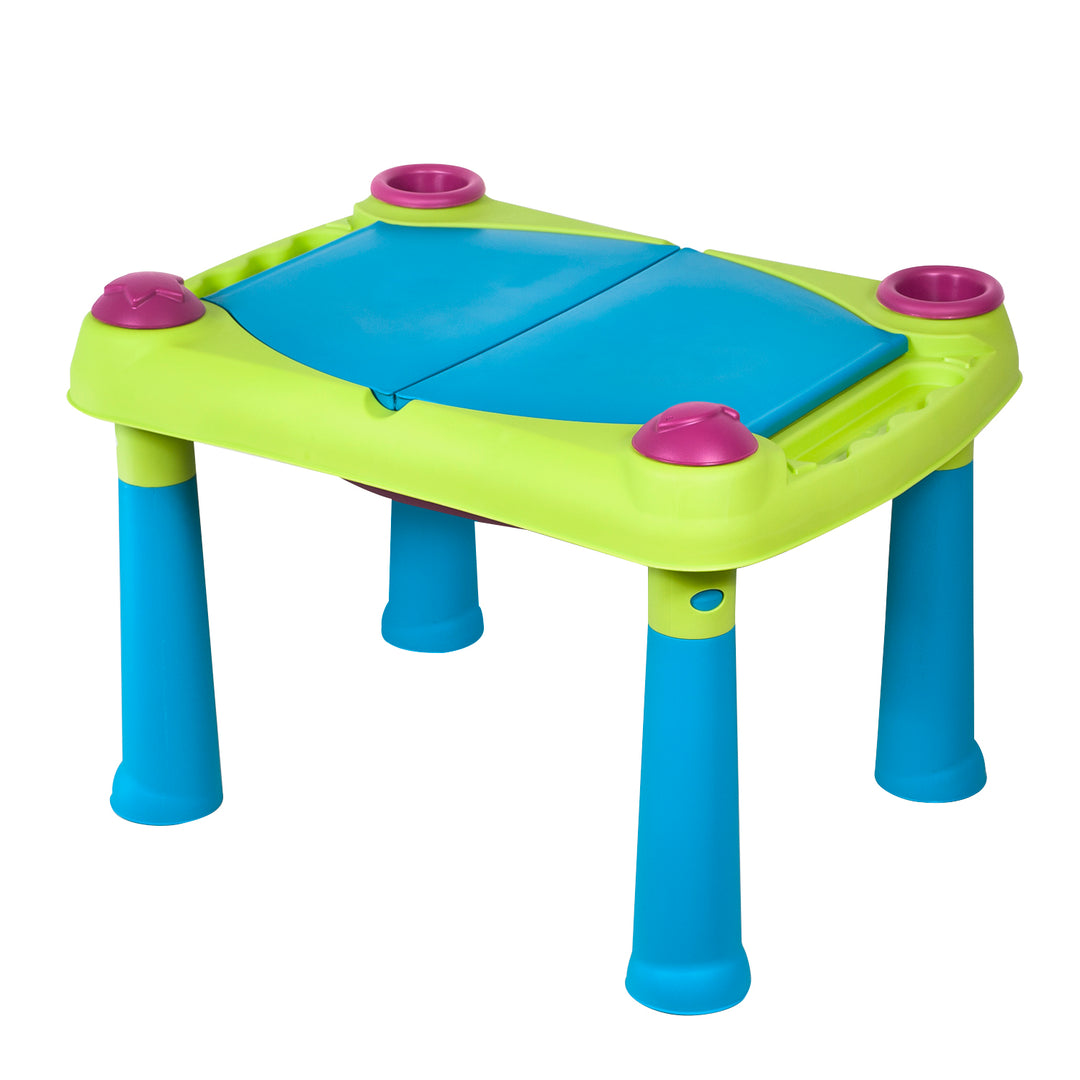 Keter Kinder Spieltisch Multifunktionaler Tisch Kreatives Spiel für Kinder Wasser-Sand Zeichnen Spielen