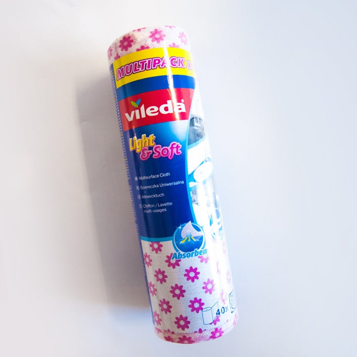 Vileda Light & Soft Cloths Roll – 40 Stück – Saugfähig und fest