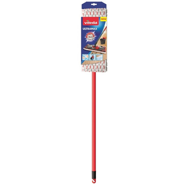 Vileda 155741 Vileda Flat Mop Ultramax Telescopic Pole Handle Stick Microfibre Pad Adjustable Rod