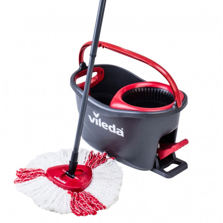 Vileda 151153 Vileda Rotary Mop Set Bucket Easy Wring & Clean Turbo Microfibre Head Handle