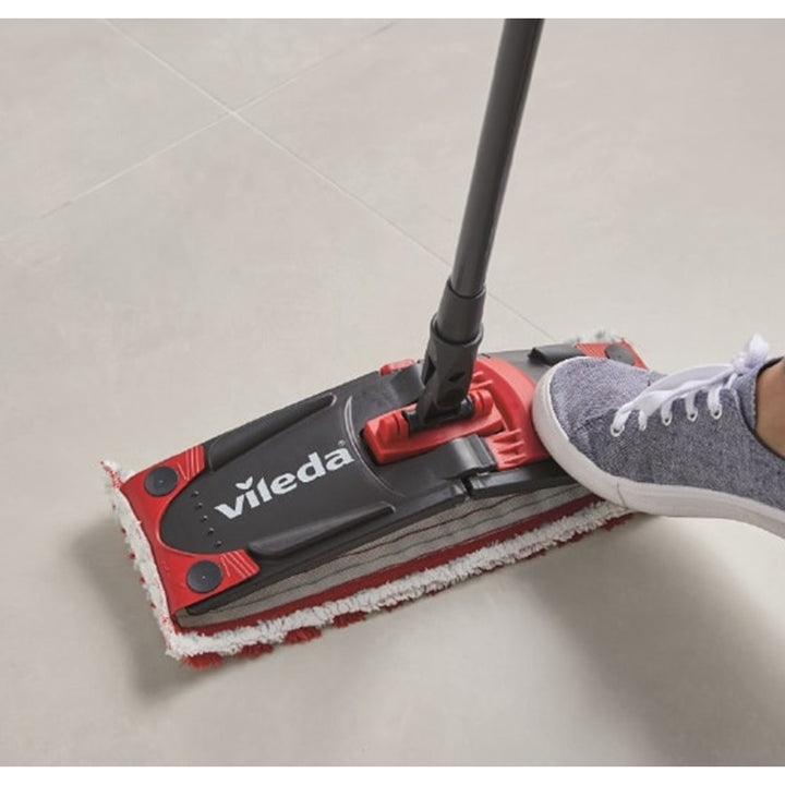 Vileda 163425 Vileda Ultramat Turbo Flat Mop Bucket Set Microfibre Head Clening Floor 2in1