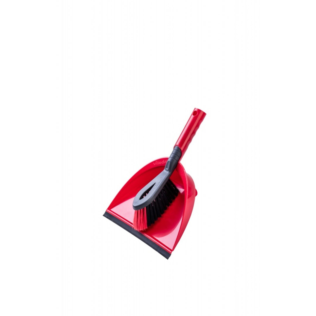 Vileda 141742 Vileda Brush Dustpan 2in1 Set Dust Pan 2 Bristles Types Rubber Band