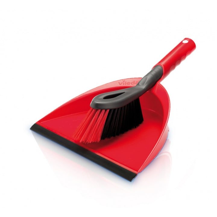 Vileda 141742 Vileda Brush Dustpan 2in1 Set Dust Pan 2 Bristles Types Rubber Band