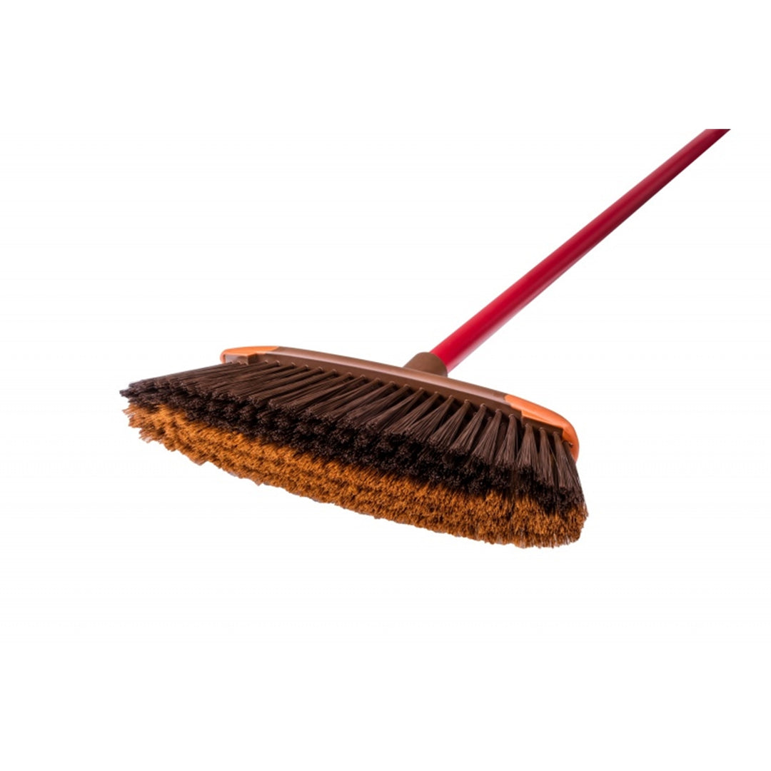 Vileda Brush with two different bristle sizes - one kind to sweep hair and fluff and second to sweep dust