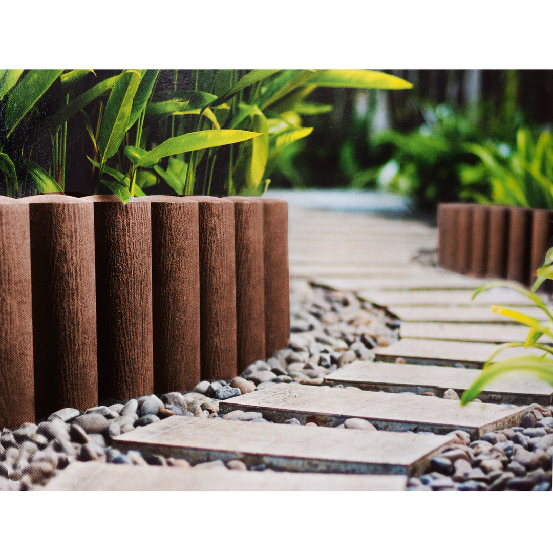 Cellfast Garden Lawn Edge Border Palisade, 4 pieux, 2,3m, Brown