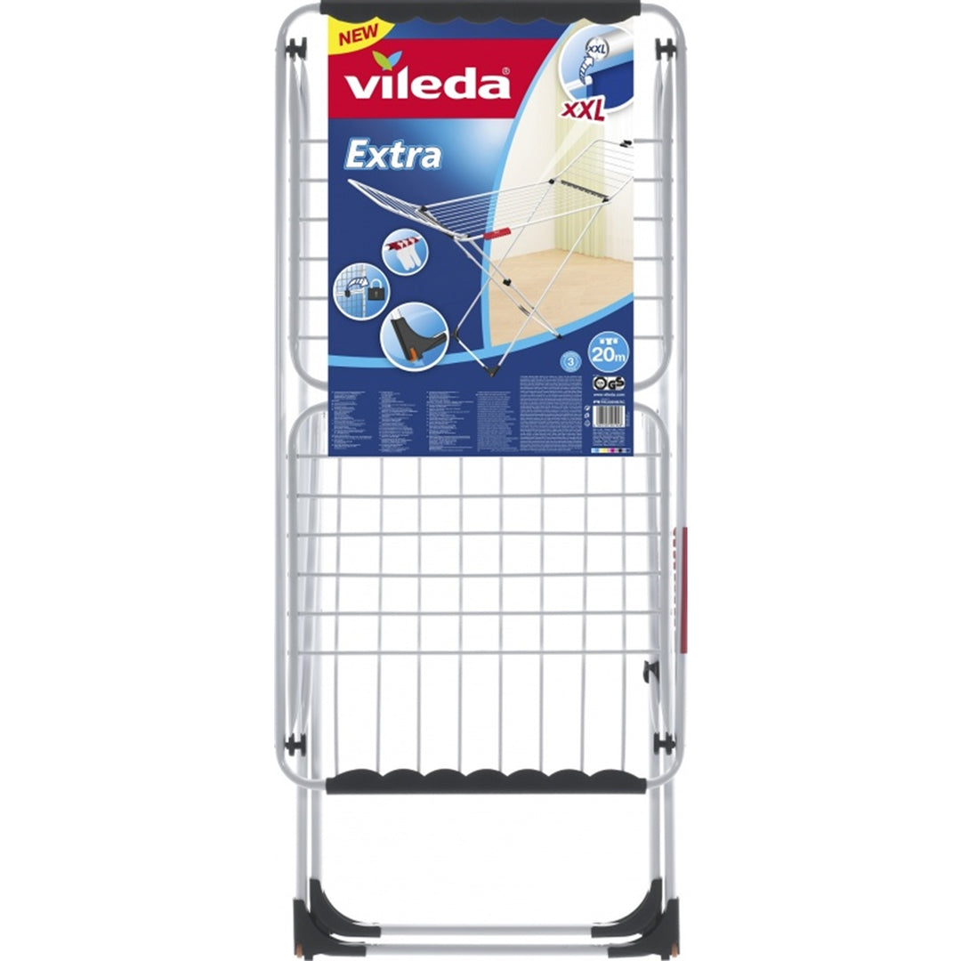 Vileda 157215 Vileda Drying Rack Clothes Dryer Airer Clothes Horse Laundry Folding Retractable