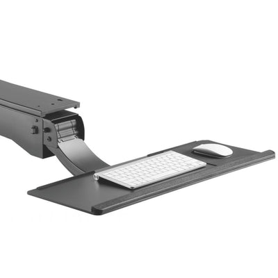 Staffe Maclean MC-795 Supporto da tavolo per tastiera e mouse Staffa di montaggio Poggiapolsi ergonomico