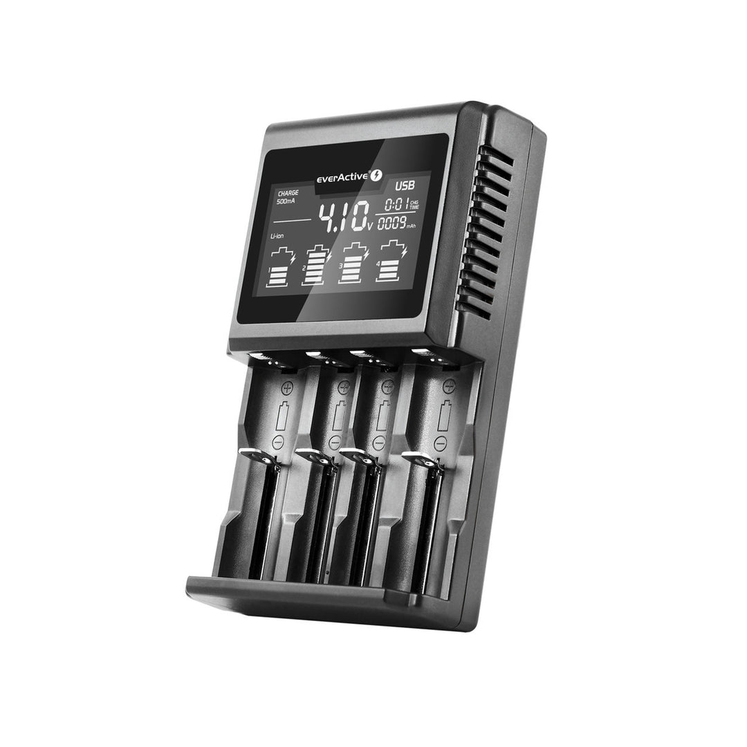 Charger for cylindrical Li-ion and Ni-MH everActive UC-4000 rechargeable batteries