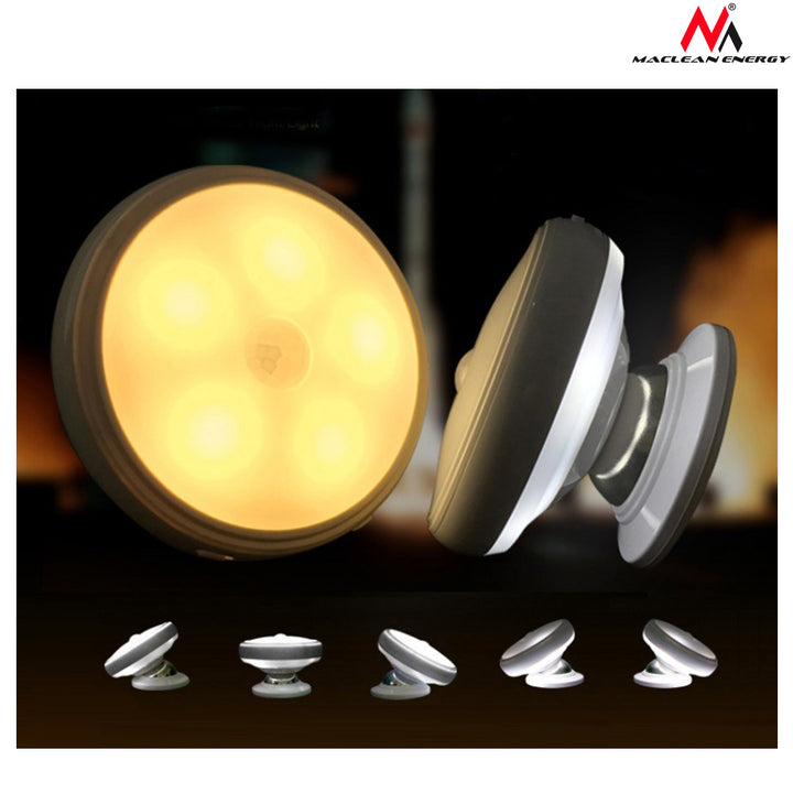 Maclean MCE223 Lamp Motion Sensor Wireless Battery Powered Dusk to Dawn 11 LED Warm Light Magnetic Wireless PIR