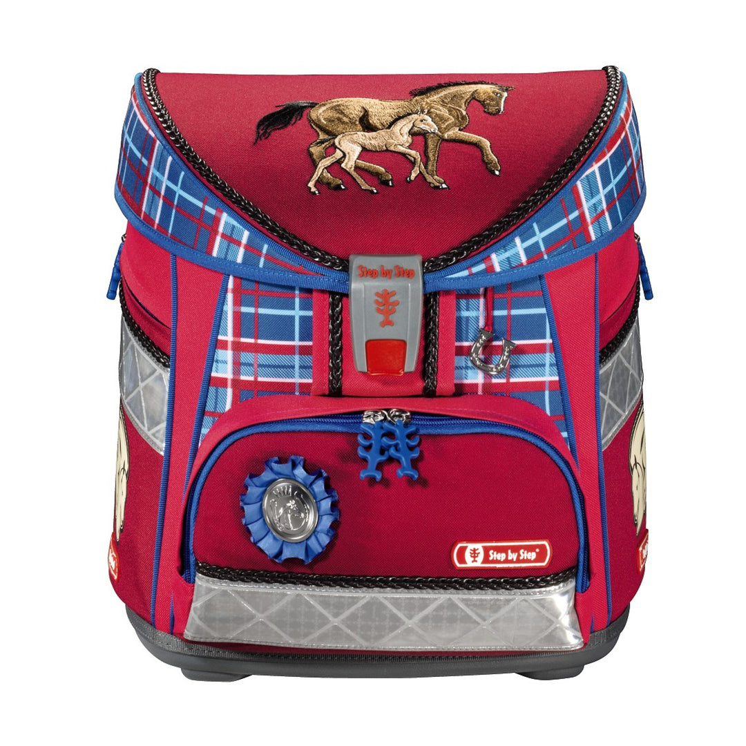 Schulrucksack Leichter Kinder-Rucksack mit AGR-Zertifikat Red Horse Satchel Reflektierend