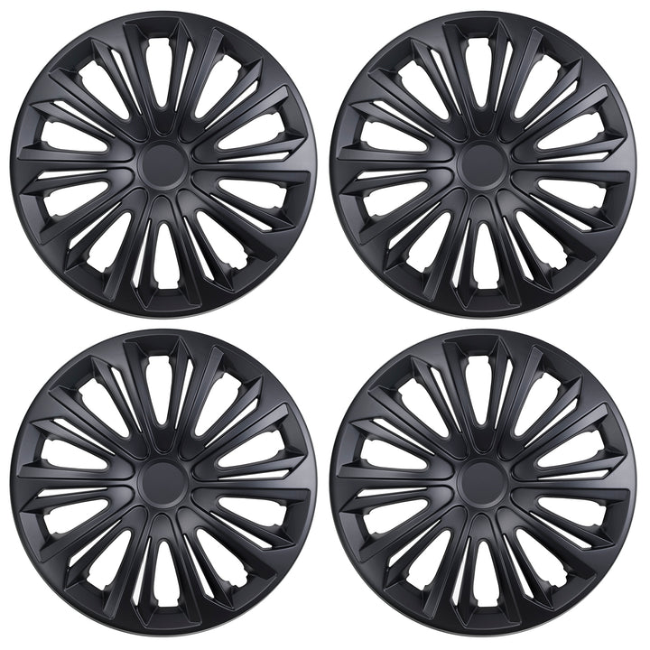 NRM Wheel Trims Covers Set 14'' Black Matt for Steel Trims Universal Super Resistant