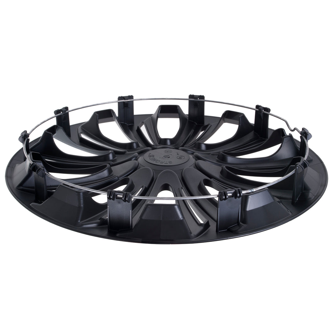 NRM STRONG black mat 16" universal hubcaps 4 pieces