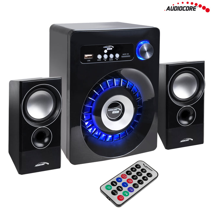 Un ensemble de haut-parleurs Bluetooth 2.1 Radio FM, entrée pour carte TF, AUX, alimentation USB Audiocore AC910