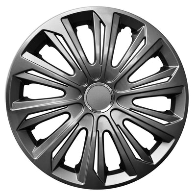 15 " STRONG hubcaps, grafiet gelakt, 4 stuks kunststof