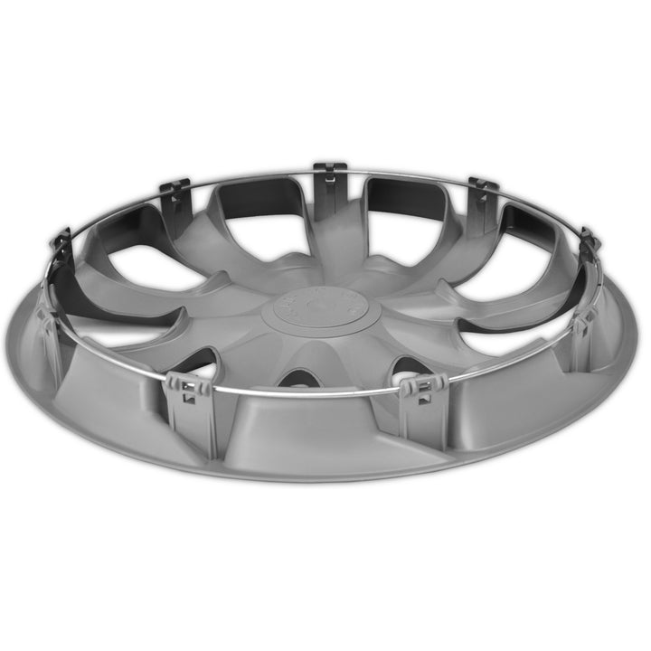 15 " quad hubcaps - resistant, silver, push in, 4 pieces