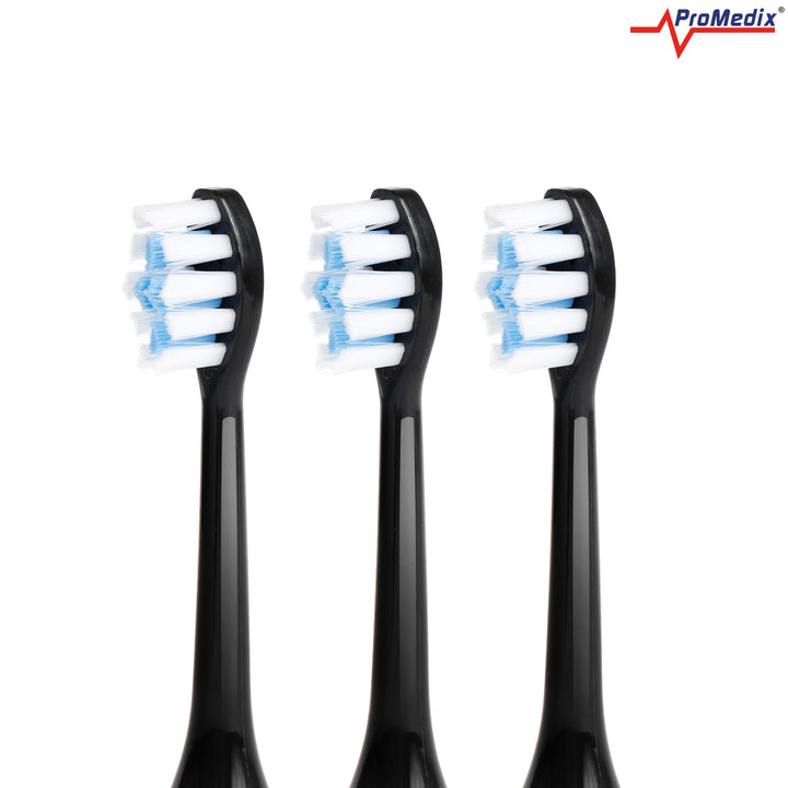 Cepillo sónico de dientes Promedix PR-750 B IPX7 negro o blanco, estuche de viaje, 5 modos, temporizador, 3 niveles de potencia, 3 puntas re repuesto