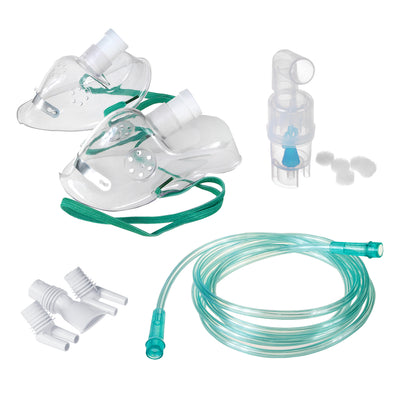 Pequeño grupo LD-SET3 conjunto de accesorios nebulizadores: máscara para adultos, máscara para niños, nebulizador, cordón, filtros, boquillas de nariz