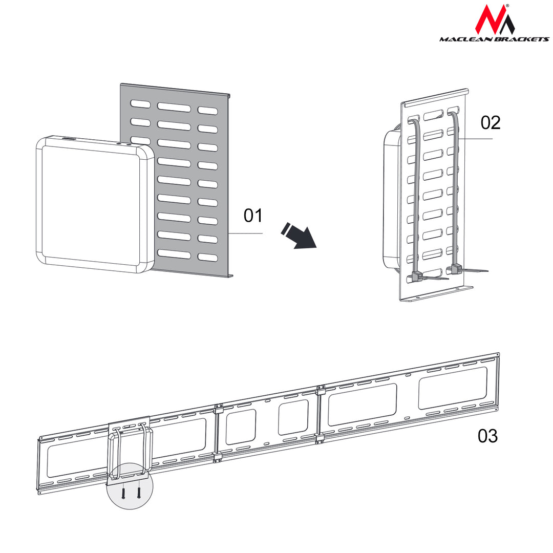 Maclean MC-802 Handvat voor mini-CPU, Thin Client, netwerkterminals