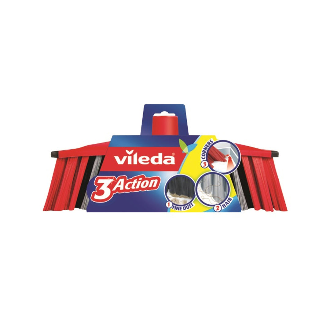 VILEDA BRUSH Broom brush 3ACTION + BARROW sweeping