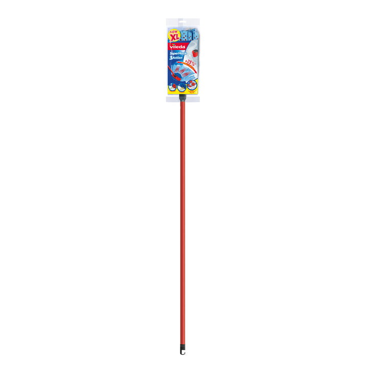 Vileda 140008 SuperMocio 3 Action XL Mop mit Pole, 25% Mehr Stockwerk Kontakt