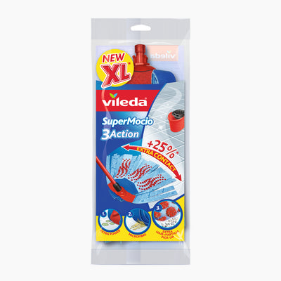 Vileda 150730 Vileda vervangende mopkop, navulling microvezel voor Supermocio-mop