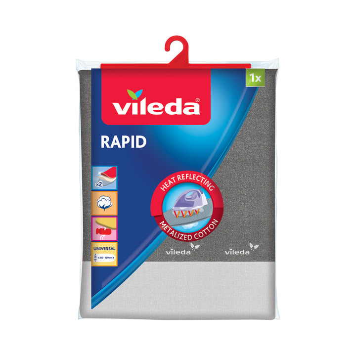 Vileda 163253 Funda para tabla de planchar Vileda Rapid, universal, de algodón metalizado, reflectante