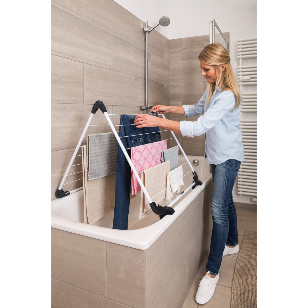 Vileda Acrobath Bath Laundry Airer Horse, Adjustable, Foldable, Plastic Joints and Covers, High Quality