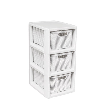 Bookcase con 3 baskets BranQ antiquariato bianco design moderno