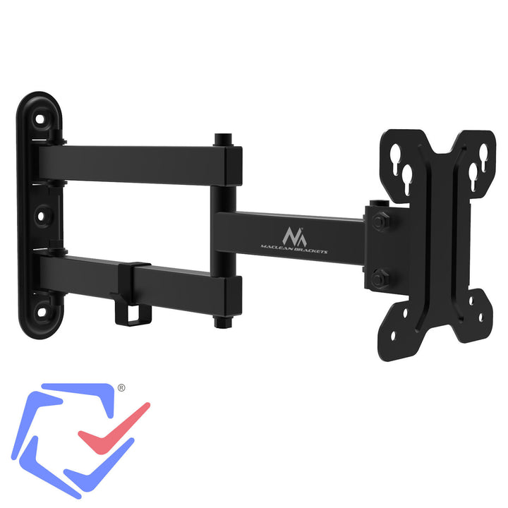 Support TV mural pivotant et ajustable pour moniteur 13-32'' 30 kg Maclean MC-740